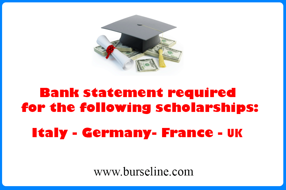Bank Statement for Scholarships