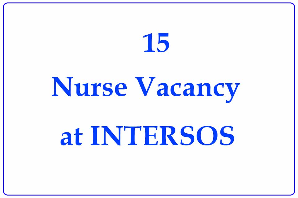 15 Vacant Nurse Positions at INTERSOS