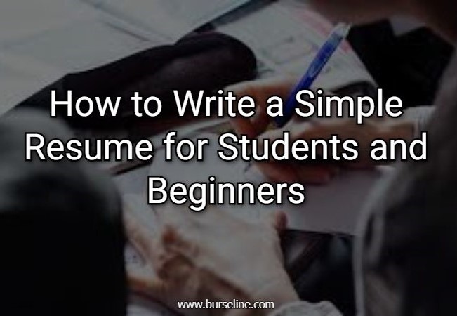 How to Write a Simple Resume for Students and Beginners